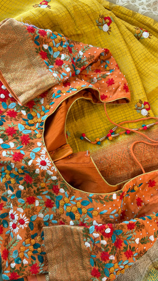 PureMustard Crepe Soft Silk Saree beautiful Indian Wedding & Bridal Silk Saree ready to ship for bride