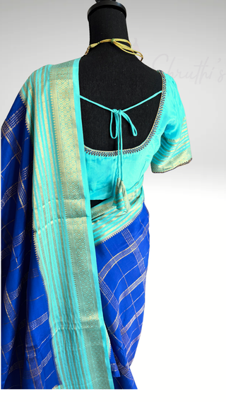 Pure  Mysore silk saree  zari checks crepe high120  Gsm silk Saree beautiful embroidered saree Indian Wedding & Bridal Silk Saree ready to ship for bridal silk Kolam embroidery