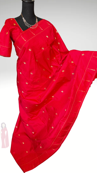 Red  Paithani silk saree online usa paithani sarees single muniya comes with stitched blouse