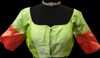 Green paithani pure  zari blouse online usa