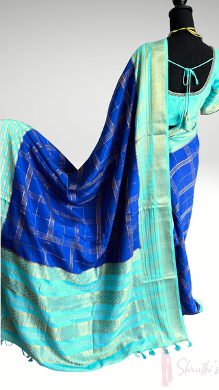 Pure  Mysore silk saree  zari checks crepe high120  Gsm silk Saree beautiful embroidered saree Indian Wedding & Bridal Silk Saree ready to ship for bridal silk Kolam embroidery
