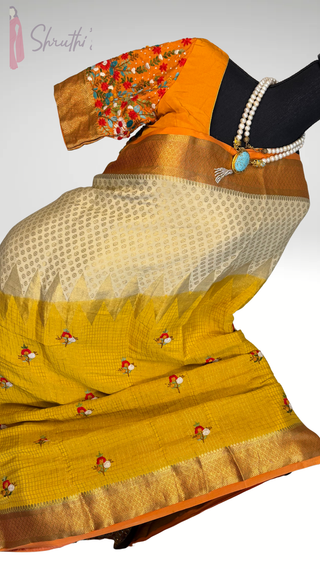 PureMustard Crepe Soft Silk Saree beautiful Indian Wedding & Bridal Silk Saree ready to ship for bride