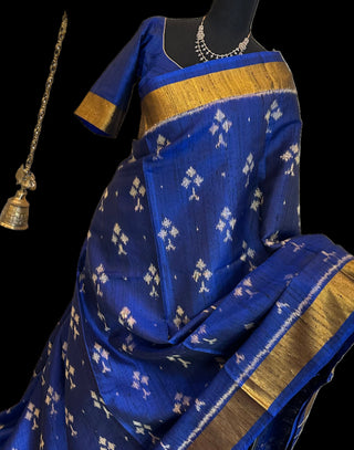 Royal blue patola silk saree usa