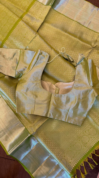 silver zari kanchi pattu saree kanchipuram silk saree usa