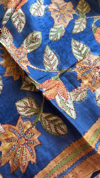 tussar silk saree with stitched blouse online usa