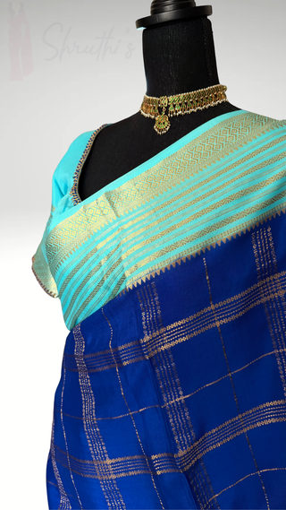 Pure  Mysore silk saree  zari checks crepe high120  Gsm silk Saree beautiful embroidered saree Indian Wedding & Bridal Silk Saree ready to ship for bridal silk Kolam embroidery