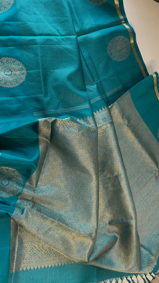 Handloom kanjivaram Beautiful muthu kattam kanchi pattu saree fine weave kanchi pattu bridal vintage revival