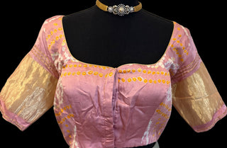 pastel silk blouse online usa bandhini blouse usa