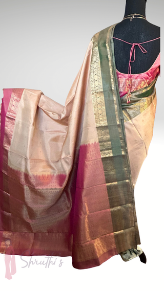 Ven Pattu Onam saree kanjivaram white pure  Kanchi pattu saree gold zari Indian wedding saree pure silk saree with stitched blouse usa online shopping