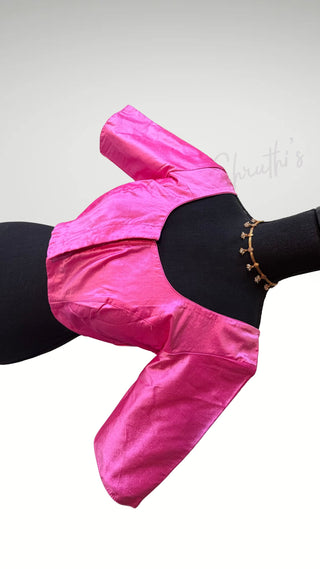 Pink plain silk blouse stitched blouse online usa silk blouses ready to wear online shopping blouse online