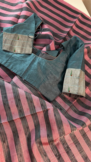 Pure soft silk Grey black silk saree online  soft silk saree usa with pure zari blouse
