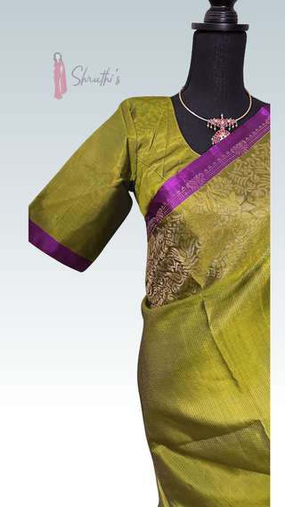 Elegant handwoven soft silk saree featuring traditional prints and smooth drape.