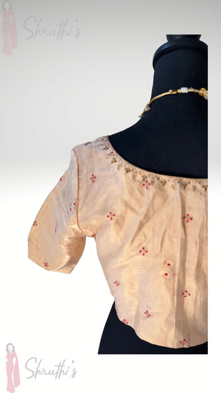 Gold Tissue silk blouse antique brocade stitched blouse online usa silk blouses ready to wear online shopping blouse online