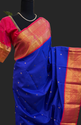 Blue kanchi kanjivaram silk saree online usa pure kanchi traditional pattu saree muhurtam saree bridal kalyana pattu usa wedding south indian traditional pure silk saree with stitched blouse aari embroidery muhurtam look blouse kalyana pattu pelli kuthuru saree blue saree 