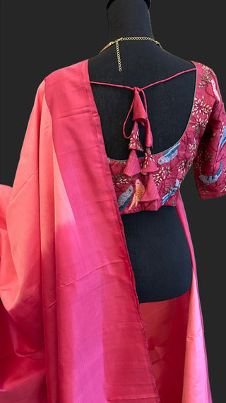 plain kanchi pattu saree usa Pure kanchi pattu saree online usa pink kanchi pattu saree usa embroidered blouse usa