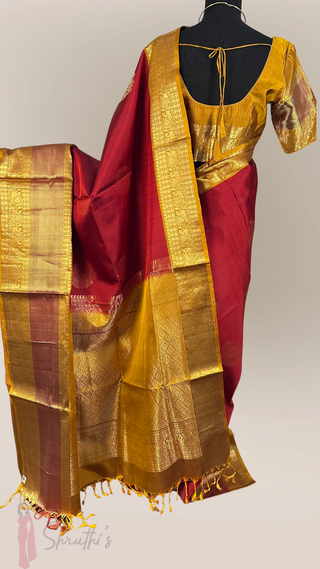 Pure Soft Silk Saree beautiful Red Indian Wedding & Bridal Silk Saree ready to ship for bride