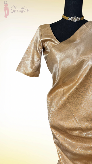 Pure Gold silk brocade  silk pure embroidered silk handwoven
