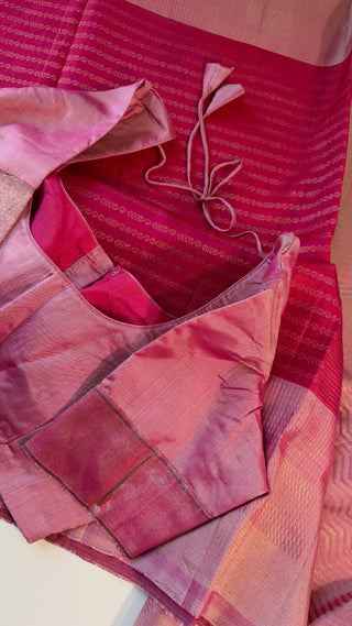 Pure soft silk pink silk saree online usa Pastel soft silk saree usa with pure zari paithani sleeves blouse