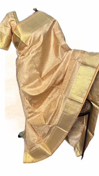 Lavender pure zari Kanjivaram handwoven saree for online shopping USA