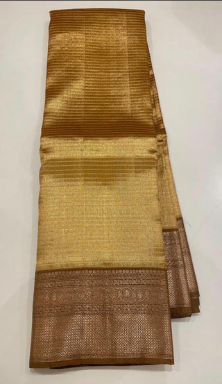Kalyana pattu wedding Handloom Kanjivaram Gold Tissue  Brocade Pure silk pattumuhurtam saree pure zari Kanjivaram silk saree with prestitched blouse embroidered blouse