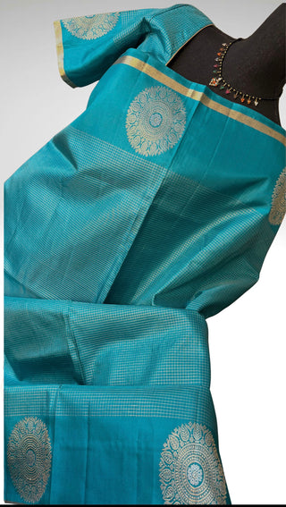 Handloom kanjivaram Beautiful muthu kattam kanchi pattu saree fine weave kanchi pattu bridal vintage revival