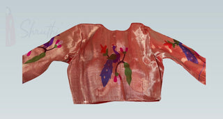 Red pure zari Paithani peacock blouse online usa silk blouses ready to wear online shopping blouse online