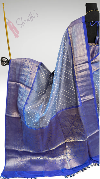 Pure Chinya silk Bandhej Silk Saree pure saree silk finish with stitched blouse Partywear pooja wear ready to ship Saree USA