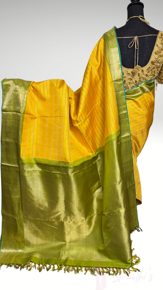 Pure twill kanjivaram silk saree online with two stitched blouse hand embroidered blouse  one of a kind elegant easy drape twill silk saree online shopping