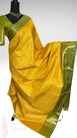 Pure twill kanjivaram silk saree online with two stitched blouse hand embroidered blouse  one of a kind elegant easy drape twill silk saree online shopping