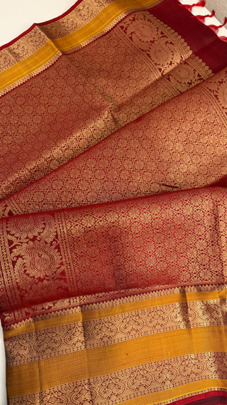 Handloomkanjivaram purple  Kanchi pattu saree gold zari Indian wedding saree pure silk saree with stitched blouse usa online shopping