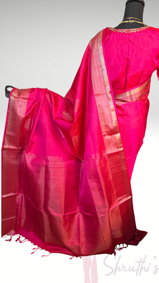 Pure Soft Silk Saree pink silk saree with embroidered  Stitched Blouse Indian Saree Online USA Ready to Ship Saree Online USA Easy Drape