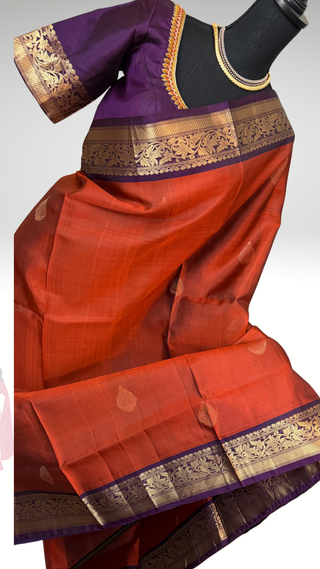 Pure Soft Silk Saree Arakku purple  silk saree with embroidered  Stitched Blouse Indian Saree Online USA Ready to Ship Saree Online USA Easy Drape