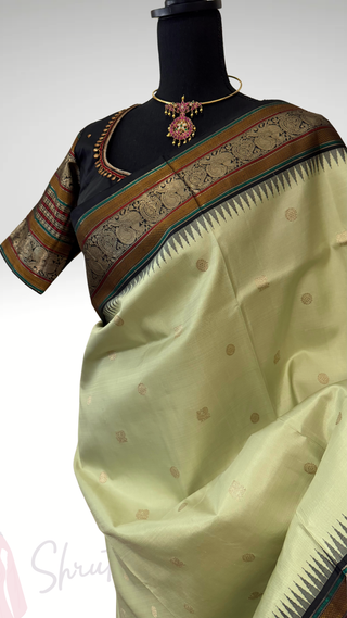 Handloom kanjivaram Beautiful kanchi pattu saree fine weave kanchi pattu bridal vintage revival