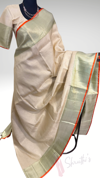 Ven Pattu kanjivaram white pure  Kanchi pattu saree gold silver zari Indian wedding saree pure silk saree with stitched blouse usa online shopping