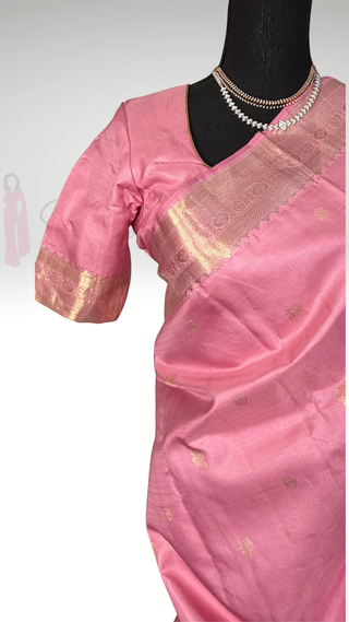 Pure Handloom Kanjivaram  Beautiful Pastel Pink vaira oosi kanchi pattu saree fine weave kanchi pattu bridal