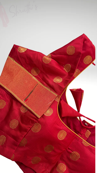 Red silk blouse Gold brocade pure zari Paithani blouse online usa silk blouses ready to wear online shopping blouse online