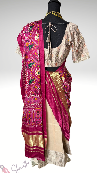 Pure Mangalagiri Silk Cotton Lehenga ikat silk blouse  Gajji Dupatta Ready to ship Lehenga pavadai dhavani USA indian wedding bridesmaids
