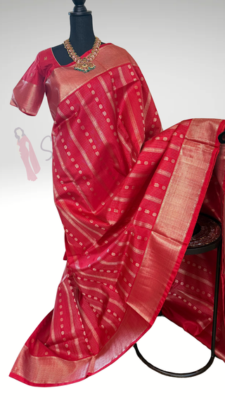 Pure Kanjivaram Red bridal Handloom pure silk silver zari embroidered blouse  Handloom silk saree pure zari  Muhurtam Wedding Saree with ready to wear ship Blouse Online USA