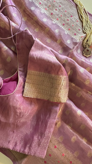 Pastel silk saree for bride  Traditional Indian saree lavender  Banarasi saree in soft lavender