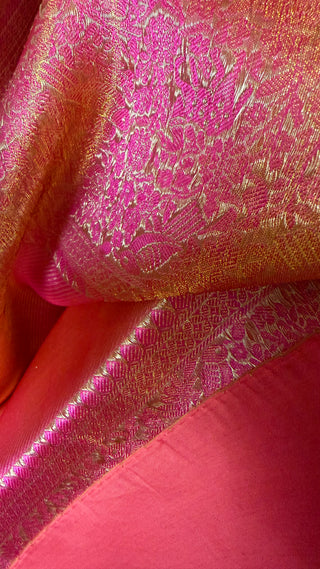 Kalyana pattu wedding gold Handloom Kanjivaram Gold Brocade Pure silk pattumuhurtam saree ready to ship USA
