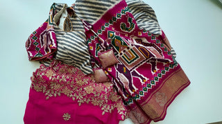 Pink lehenga ikat silk adult lehenga online usa