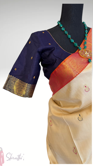 Ven pattu kanjivaram silk saree online usa pure zari indian wedding with stitched blouse usa embroidery blouse kalyanam ganga jamuna saree traditional vintage pattu saree