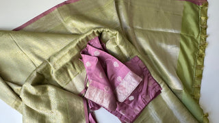Pastel green pure beneras silk saree online usa 