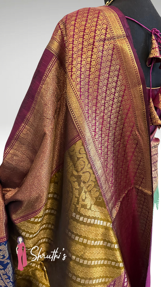 Handcrafted Bandhani tie-dye saree in pure silk with zari detailing.