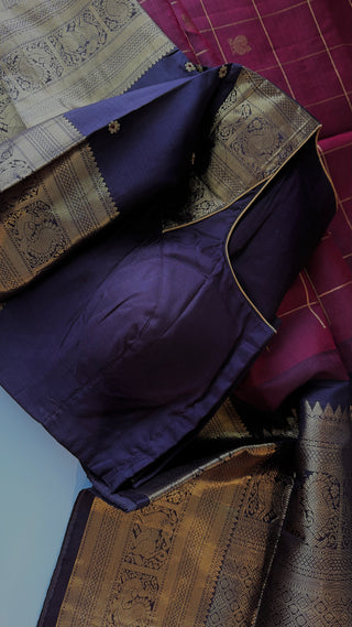 Traditional bridal maroon silk saree with fine weave and premium finish