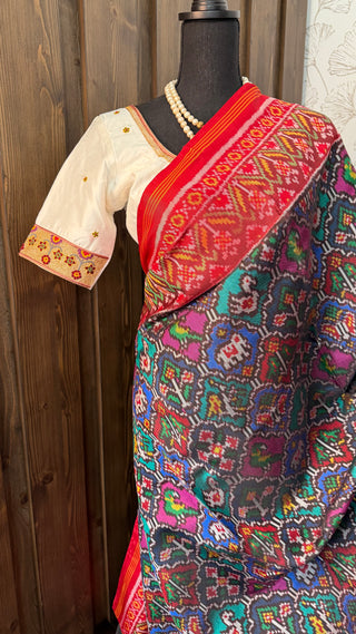 Handwoven patan patola pure silk saree suitable for weddings and festivals