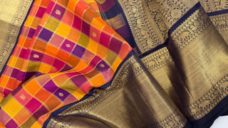pazhum pallamum saree kanjivaram checks saree usa online 