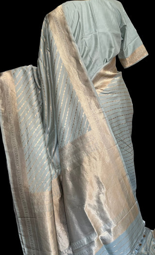 Pastel blue beneras pure silk saree online usa pastel beneras silk usa