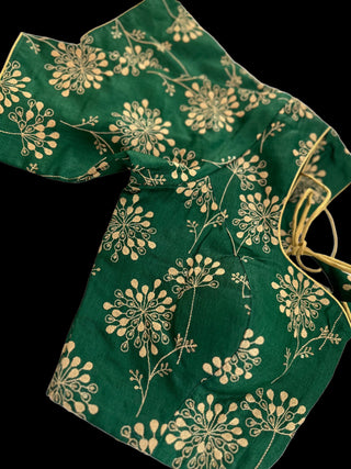 Bottle Green silk blouses online  ready to wear blouses usa