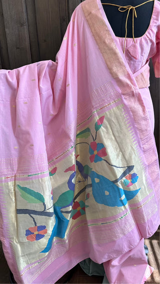 pastel pink paithani saree usa 